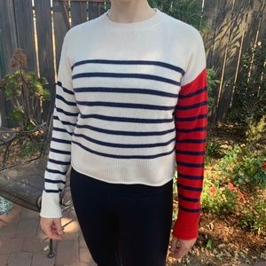 Nordstrom Signature Mix Stripe Cashmere Crewneck